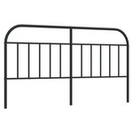 vidaXL Tête de lit métal noir 180 cm