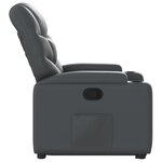 vidaXL Fauteuil inclinable Gris Similicuir