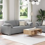 vidaXL Canapé 2 Pièces Gris clair 219 x 80 x 82 cm tissu
