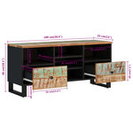 vidaXL Meuble TV 100x33x46 cm bois de récupération et d'ingénierie