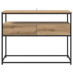 vidaXL Table console avec tiroir Chêne artisanal 100 x 40 x 75 cm