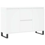 vidaXL Buffet blanc 101 5x35x70 cm bois d'ingénierie