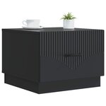 vidaXL Table basse Noir 49 x 50 x 37 cm Bois d'ingénierie