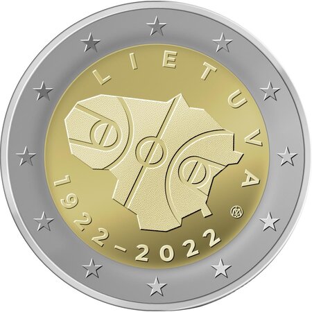 Pièce de monnaie 2 euro commémorative Lituanie 2022 – Basketball