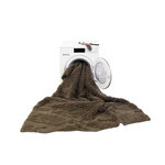 Tapis couloir ethnique laine Enkang brun - 70 x 200 cm