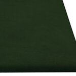 vidaXL Panneaux muraux 12 Pièces Vert foncé 90x30 cm Velours 3 24 m²
