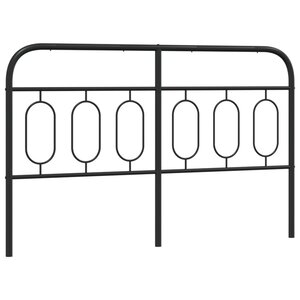 vidaXL Tête de lit métal noir 137 cm