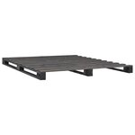 vidaXL Cadre de lit de palette sans matelas gris 140x200cm bois massif