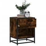 vidaXL Tables de chevet 2 Pièces chêne fumé 40x31x50 cm bois ingénierie
