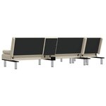 vidaXL Canapé-lit en forme de L crème 255x140x70 cm similicuir
