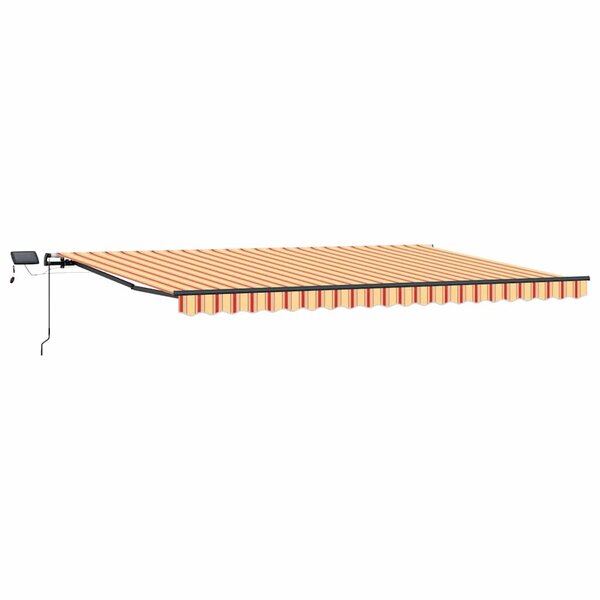 vidaXL Auvent Rétractable jaune et orange 500 ×350 cm tissu