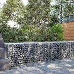 vidaXL Panier gabion avec couvercle 200x50x50 cm fer galvanisé