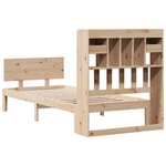 vidaXL Lit bibliothèque sans matelas 100x200 cm bois massif de pin