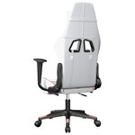 vidaXL Chaise de jeu de massage avec repose-pied Blanc&Rose Similicuir