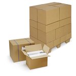 Caisse carton brune double cannelure raja 37x35x40 cm (lot de 15)