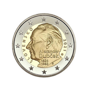 2 euro commémorative Slovaquie 2021 - Alexander Dubček