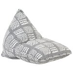 vidaXL Canapé pouf Gris Tissu Patchwork