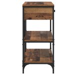 vidaXL Table console avec tiroir Bois ancien Bois d'ingénierie