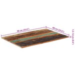 vidaXL Dessus de table rectangulaire 60x90 cm 15-16 mm Bois récupéré