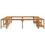 vidaXL Entourage de bain à remous Marron 250 x 250 cm