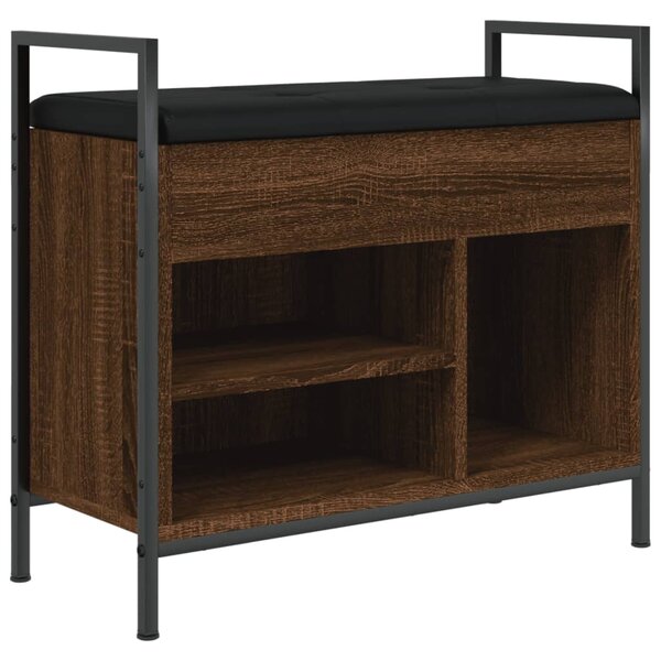 vidaXL Banc à chaussures chêne marron 65 5x32x57 5cm bois d'ingénierie