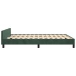 vidaXL Cadre de lit sans matelas vert foncé 140x200 cm velours