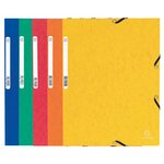 Chemise À Élastiques 3 Rabats Carte Lustrée 355g/m2 - Couleurs Assorties - X 50 - Exacompta