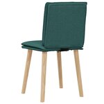 vidaXL Chaises à manger lot de 2 vert foncé tissu