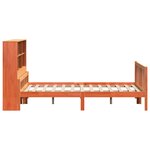 vidaXL Lit bibliothèque sans matelas cire marron 160x200cm bois massif