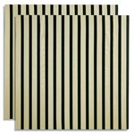 2 Panneaux muraux 60x60 bois crème acoustiques
