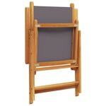 vidaXL Chaises inclinables de jardin lot de 6 tissu et bois massif