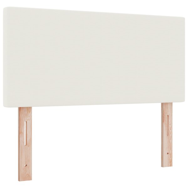 En-tête LED vidaXL Design Simple Crème 100 cm Tissu en Velours Côtelé
