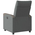 vidaXL Fauteuil inclinable Gris foncé Tissu