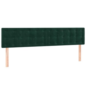 vidaXL Têtes de lit 2 Pièces Vert foncé 100x5x78/88 cm Velours