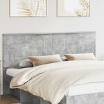 vidaXL Tête de lit Gris béton 200 cm Bois d'ingénierie
