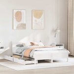 vidaXL Cadre de lit sans matelas blanc 120x200 cm bois de pin massif
