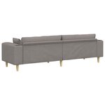 vidaXL Sofa en tissu avec coussin Taupe 208 cm tissu