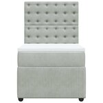 vidaXL Sommier à lattes de lit et matelas Gris clair 90x190 cm Velours