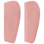vidaXL Tête de lit avec oreilles Rose 183x23x78/88 cm Velours