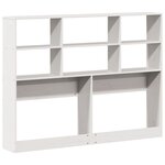 vidaXL Tête de lit avec rangement blanc 150 cm bois massif de pin