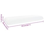 vidaXL Coussin de sommeil Uni Blanc 70 x 36 x 13 cm