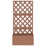 vidaXL Jardinières en treillis 2 Pièces marron 65x33x135 cm WPC