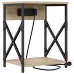 vidaXL Cabinet de chevet avec tiroir Chêne sonoma 41 x 31 x 51 cm