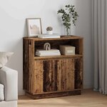 vidaXL Buffet avec LED Bois Ancien 71 x 34.5 x 75 cm Bois d'ingénierie