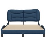 vidaXL Cadre de lit sans matelas Hvar bleu 120x200 cm tissu