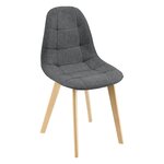 Lot de 6 chaises de salle à manger 86 x 53 x 47 cm gris foncé 03_0006788