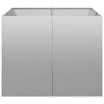 vidaXL Jardinière 100x100x80 cm acier galvanisé