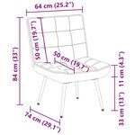 vidaXL Chaise de relaxation gris clair 64x74x84 cm velours