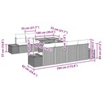 vidaXL Ensemble de salle à manger pour jardin 7 Pièces Noir et Sarcelle