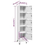 vidaXL Armoire à casiers Blanc 38x40x180 cm Acier